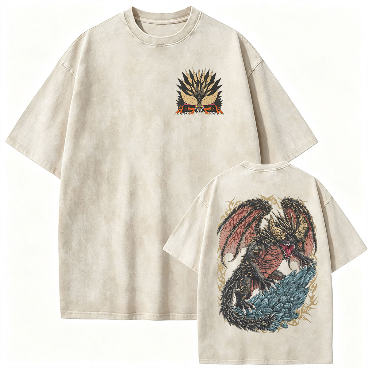 Vintage Washed Monster Hunter  - Retro Gaming T Shirt review and price