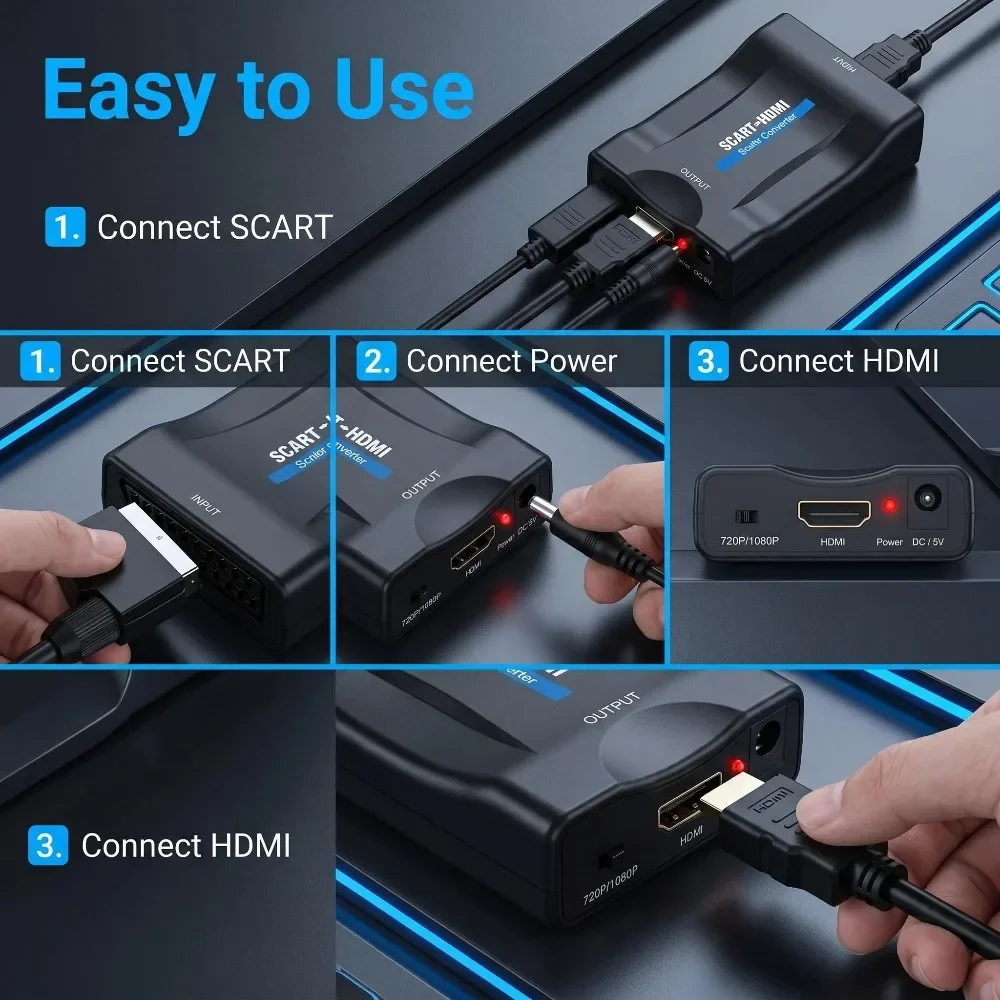 SCART to HDMI-compatible Conve - Scart To Hdmi review and price